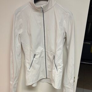 Women's lululemon White Jacket zip up perforated size 8